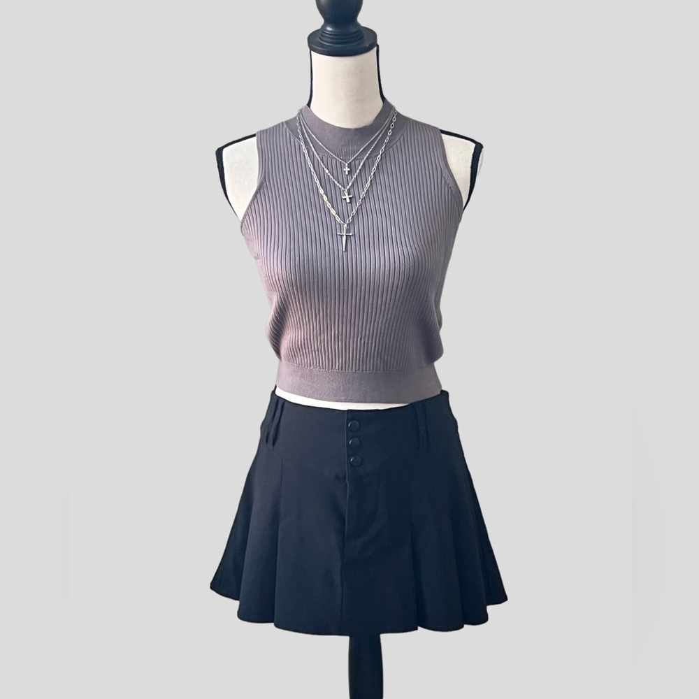 H&M black mini skirt